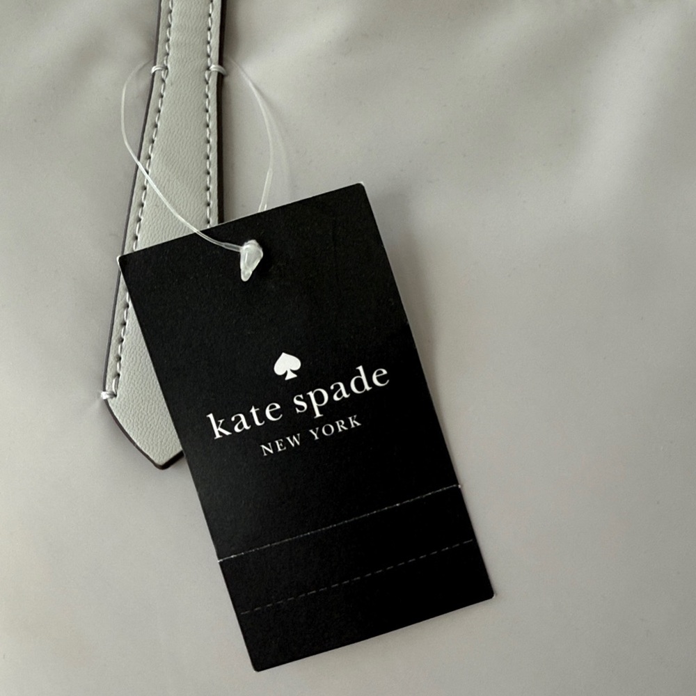 Kate Spade Kitt Nylon Large Daily Tote Shoulder Bag - Platinum Grey - NWT - Picture 11 of 11